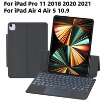 Xumu-마그네틱 트랙 패드 키보드 케이스 애플 아이패드 에어 4 5 10.9 프로 11 2021 범용 매직 가죽 홀더, 한개옵션2, 01 iPad Pro 11 And 10.9, 03 Spanish Keyboard