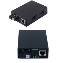 1000M SM 파이버 SC to RJ45 LED 컬러 스크린 이더넷 미디어 컨버터 광 트랜시버 20KM 듀얼, 한개옵션0