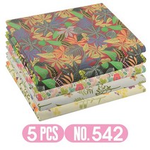 누빔원단 벨보아 털 원단Teramila 40*50cm 5 개 팩 인쇄 면직물 바느질 패치 워크 DIY 수제 공예 액세서리, 04 542_02 32cm x 32cm