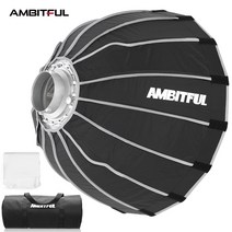 AMBITFUL-휴대용 P60 빠른 설치 딥 포물선 소프트 박스 보웬스 프로포토 엘린크롬 플래시 스피드 라이트, 02 for Profoto Mount