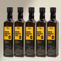 [사은품2종] 리지현미유 100% PURE 프리미엄 미강유 현미유 500ml, 5개