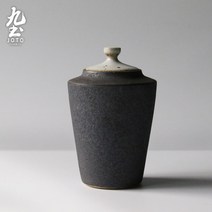 수제 석기 차 냄비 쿵푸 차 냄비 작은 차 창고 경덕진 수제 차 밀봉 냄비 세라믹, NONE, 색상 분류: 철 검은 유약 높은