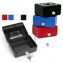 개인 금고 미니 캐시박스 철재 소형 용돈 저금통 돈통 비상금 캐쉬박스 귀중품 카운터, 레드