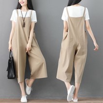 ANYOU 멜빵바지 점프수트 면마