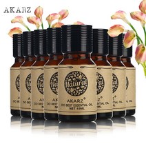 AKARZ Value Meals 오버 가노 카모마일 머스크 레몬 그라스 사이프러스 오키드 로즈마리 일랑 스킨 에센셜 오일 10ml x 8