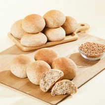 [통밀명가] 통밀빵 통밀 모닝빵 (360g) HACCP (비건빵/건강빵/통곡물빵/발아통밀/100%수제빵), 40g, 9개입