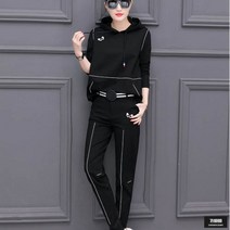 가바바 여성 긴팔 트레이닝복 오버핏 파스텔톤 라인커버가 잘 잡힌 후드 트레이닝복 세트 G59298