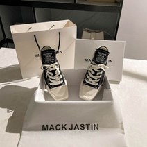 MACK JASTIN 블랙 캔버스화 단화