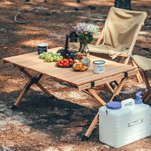 [CAMP TIME] 캠프타임 감성캠핑 너도밤나무 접이식 우드 롤테이블