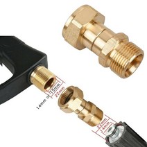 워터 호스 릴 황동 피팅 m22 14mm 고압 와셔 회전 조인트 커넥터 나사 360도, CHINA