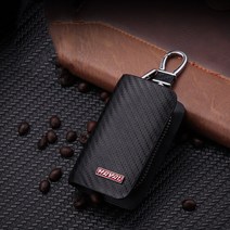 VW 메르세데스-벤츠 BMW 아우디 도요타 혼다 캐딜락 푸조 DS 링컨 볼보 현대 렉서스 용 로고가있는 차량용 키 케이스 프로텍터, Black
