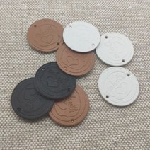 16 옵션 25Mm 원형 손으로 만든 심장 Pu 바느질 레이블 에 대수제 라운드 태그 라벨사랑, 14 Mixed color 24pcs