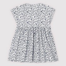 PETIT BATEAU [빠른배송] 베이비 버드 숏슬리브 포플린 원피스
