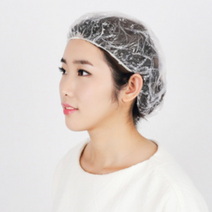 비닐 헤어캡 10p 일회용 위생 모자 염색 파마 커버 샤워캡 미용 재료