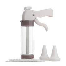 츄러스 메이커 츄러스 메이커 크리스마스 spritz 쿠키 프레스 건 츄로 메이커 및 페이스트리 건 주사기 압출기 13 디스크 4 페이스트리 팁 비스킷 메이커 세트 0979