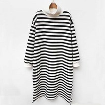 데일로엔 여성용 단가라 기모 목폴라 원피스