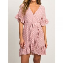 여름 쉬폰 드레스 2022 Boho 스타일 비치 반팔 v넥 폴카 도트 a 라인 파티 Sundress Vestidos