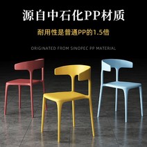 본톤 접이식 식탁 의자 등받이 그물 빨간 책상 식당 홈 플라스틱 두꺼운 북유럽 성인, [04]  진한 하늘색 2 스타팅 샷