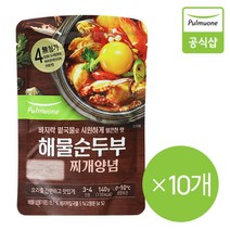 풀무원 해물순두부찌개양념 140g, 10개