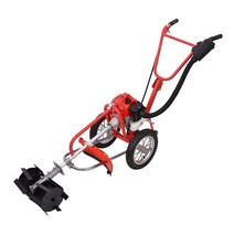 미니관리기휴대용 제초 기계 핸드 푸시 잔디 트리머 경운기 G0028 2 스트로크 52CC 호스트 휠 1.9KW 2.5 마, 한개옵션0
