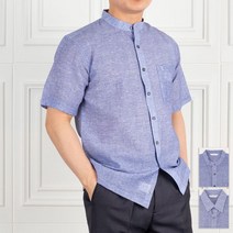 중년의품격 여름 중년 남성 쿨링 텐셜 린넨 카라 반팔 남방 셔츠