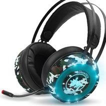 로랜텍 7.1채널 LED 진동 게이밍 헤드셋, R880T, 혼합 색상