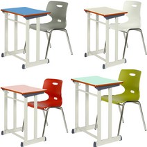 HS멀티기획8 학원용책걸상세트 학생용책상 학교 학습용 교육 의자 공부방 유치원 수강용, 청색, 그린
