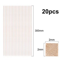 발사 나무 공예 사각형 Cudgel 모델 장난감 건축 수공예 교육 DIY 액세서리 스틱 2mm 3mm 4mm 10mm 12mm 15mm, [01] 300X2X2-20PCS
