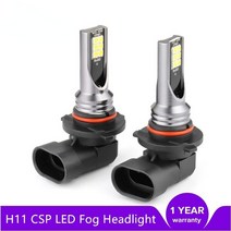 원격 시동 경보기 2pcs H8 Led 9005 Car CSP LED Fog Headlight Bulbs 6000K White Auto Lamp Day Running, 01 6000K_02 H8 H9 H11