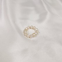 [당일배송] 더헨느 못난이진주반지 해수진주 담수반지