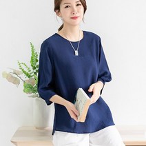 싹쓰리마켓 엄마옷 여성 여름 인견 7부 블라우스 2p 빅사이즈