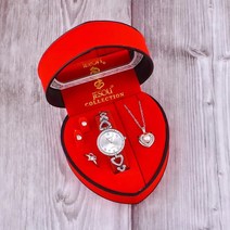 금장시계 40대남자시계 30대남자시계 여성 팔찌 시계 세트 골드 크리스탈 디자인 목걸이 귀걸이 반지 쥬얼리 쿼츠 선물 발렌타인용