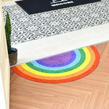 지오닉스 실내 실외 카페트 발매트 현관 사무실 매장 입구 미끄럼방지 발판, 1장, 무지개45x90cm