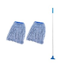 크린메이트 고급청사 마포걸레 2P + 알미늄봉 (롱)