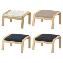 이케아 POANG 포엥풋스툴/의자/스툴 발받침/자작나무, 자작나무+힐라레드베이지_791.978.38