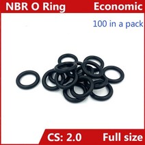 오링 o-ring CS 2mm 니트릴 고무 씰링 O 링 NBR O-링 오일 씰 워터 가스켓 와셔 팩에 100개 OD 6mm - 30mm, OD 30mm, 100 Pieces