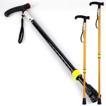 높이 조절식 효도지팡이 노인지팡이 할머니 할아버지 보조지팡이, 색상_국산 효도지팡이-금색