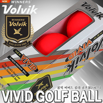 [볼빅정품] VOLVIK VIVID(비비드) 무광 칼라 골프볼[정품][3알], 비비드 [ 그린 ] 3알