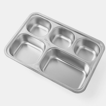 소식좌밥그릇 5구스텐식판 다이어트식판