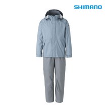 윤성정품 시마노 DS 베이직 레인 슈트 RA-027Q 블루 그레이 낚시복 우비 비옷, 블루 그레이 L