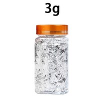 액상 충진기 주입기 액체 소분 액상 포장 반짝이 호일 플레이크 수지 에폭시 몰드 3/5/10g 골드 컬러 필링, 06 A1-Silver 3g