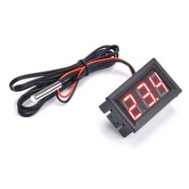 온도측정 온도측정기 적외선온도계 온습도계 -50 110c led 온도계 감지기 센서 프로브 수족관 산업용 장비 용 12v 디지털 온도계 모니터 테스터 호환, 4-30v 레드