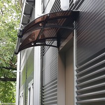 550X2200 브라켓 렉산 폴리카보네이트 지붕 물받이 조립식 어닝 캐노피 베란다시공, 투명, 레드, 실버