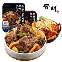 통뼈 분모자뼈찜 패밀리세트 부산 20년 전통의 맛 통뼈찜 4팩, 분모자 간장뼈찜 x 4팩