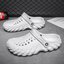 빅 사이즈 2022 여름 남성 샌들 가벼운 EVA 캐주얼 신발 구멍 클로그 연인 홈 가든, white+44