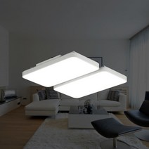 [라리앙] LED거실등 100W 조립형 슬림 국산 삼성LED 플리커프리, 조립-타공-블랙5700k