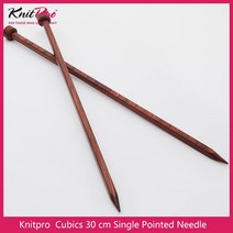 바늘 세트 나무 대바늘 코바늘 니트 프로 큐빅 30 cm 싱글 포인트 뜨개질 바늘 1 개, 07 7.0mm