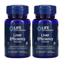 (2통)라이프익스텐션 리버 이피션시 Liver Efficiency 포뮬라 30 베지캡슐, 2개
