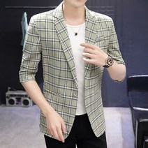 [실버플라워]남성 정장자켓 여름자켓 점퍼 7부자켓ZW017