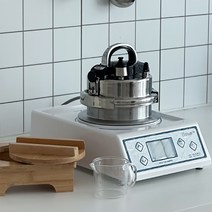 한국가스테크 스마트 밥돌이킹IH 전기돌솥밥기계 1구 취사기계 스텐압력솥 KGE-001IH, [화이트] 2인 스텐솥+왁구+대나무뚜껑